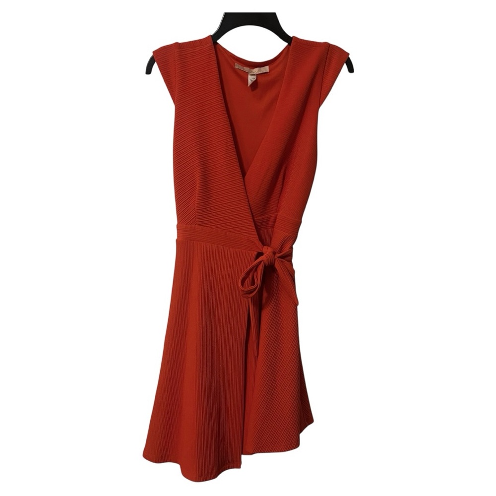 Hutch Anthropologie Orange Wrap Dress Size XS